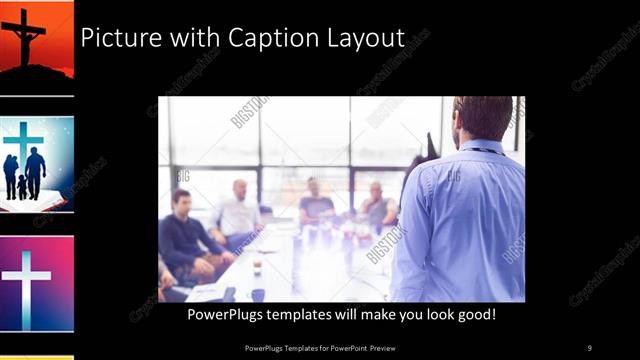 Picture with Caption presentation slide layout