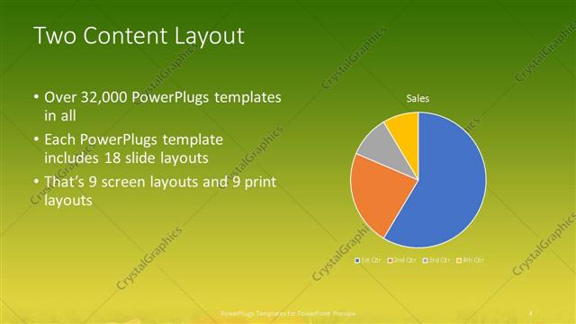 Two Content presentation slide layout