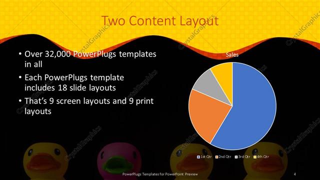 Two Content presentation slide layout