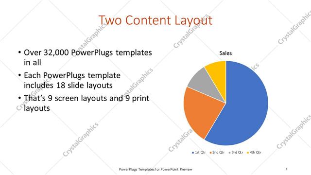 Two Content presentation slide layout