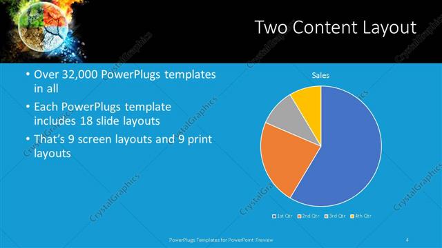 Two Content presentation slide layout