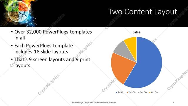 Two Content presentation slide layout