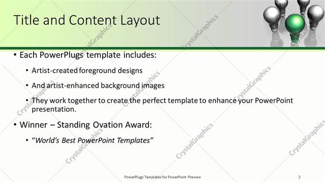 Title and Content presentation slide layout