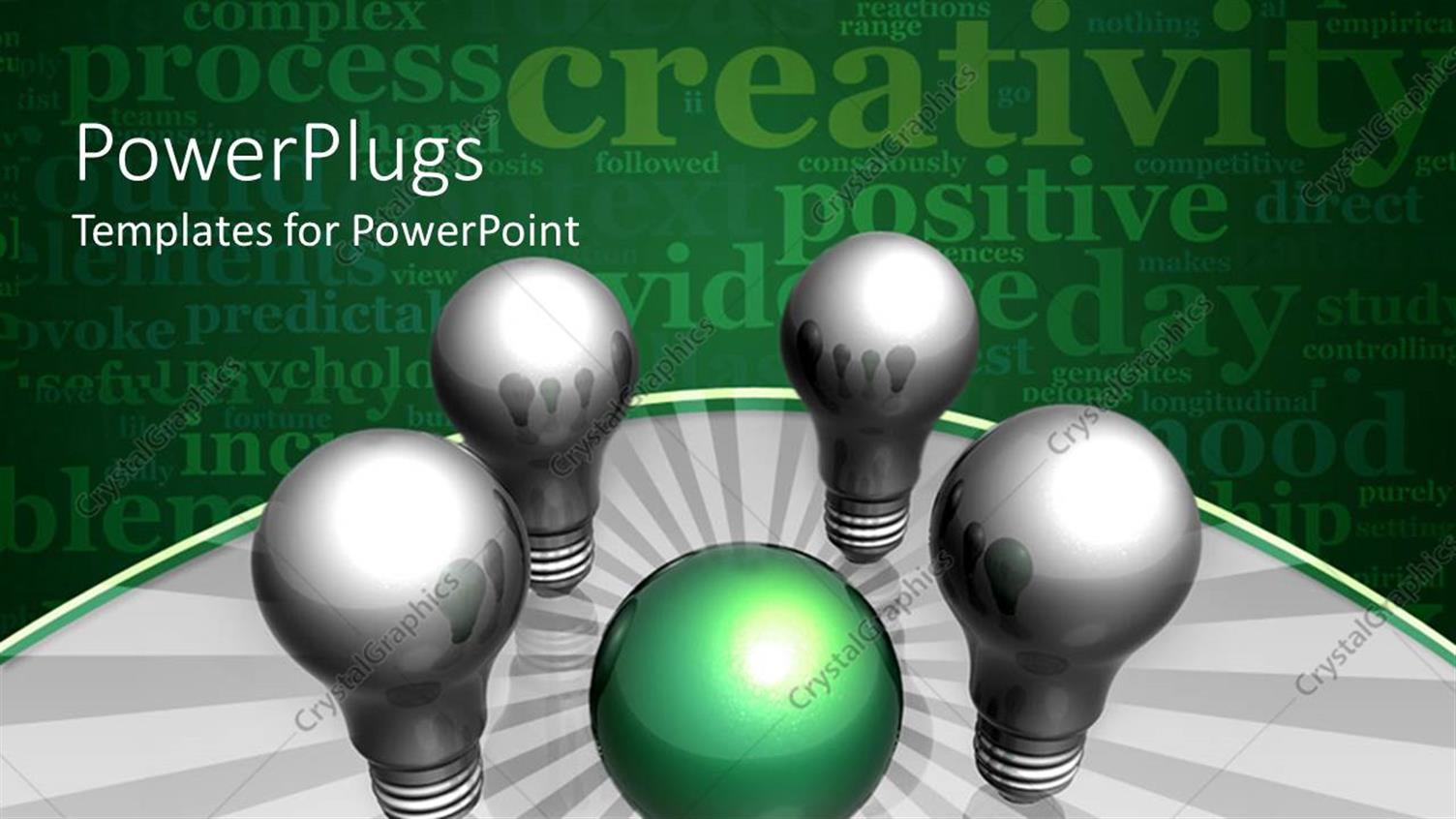 Featuring Four Silver Bulbs and One White Bulb in a Circle