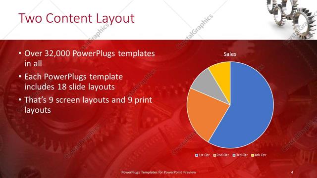 Two Content presentation slide layout