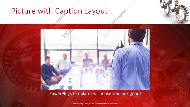 Picture with Caption presentation slide layout