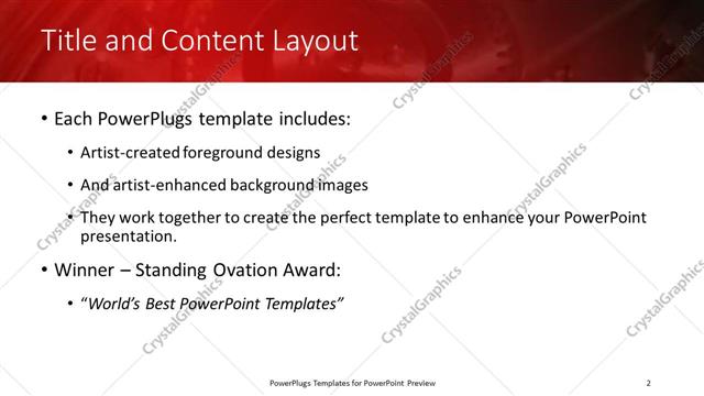 Title and Content presentation slide layout