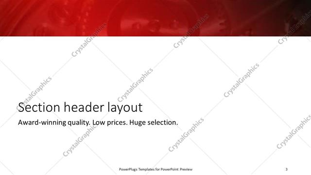 Section Header presentation slide layout
