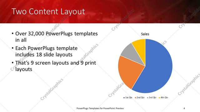 Two Content presentation slide layout