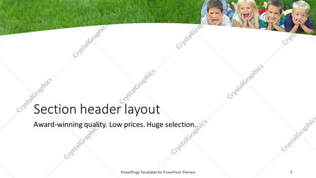 Section Header presentation slide layout