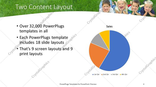 Two Content presentation slide layout