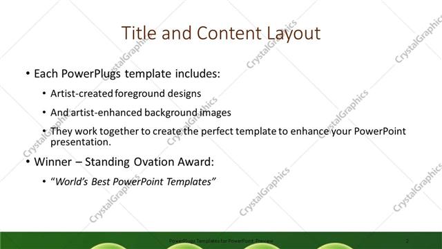 Title and Content presentation slide layout