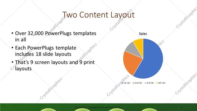 Two Content presentation slide layout