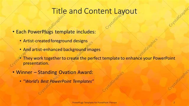 Title and Content presentation slide layout