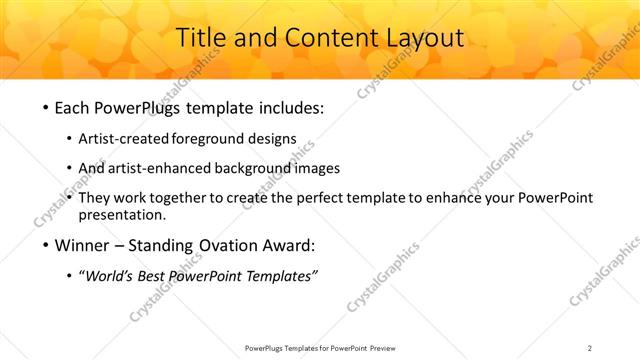 Title and Content presentation slide layout