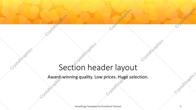 Section Header presentation slide layout