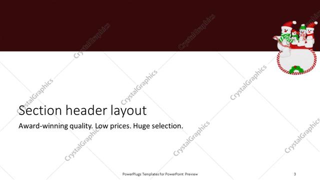 Section Header presentation slide layout