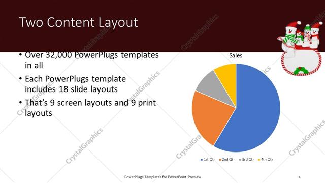 Two Content presentation slide layout