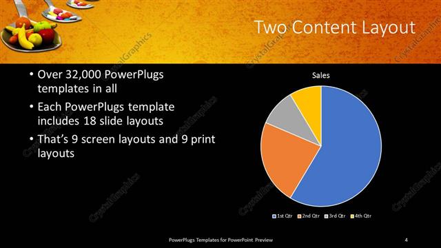 Two Content presentation slide layout