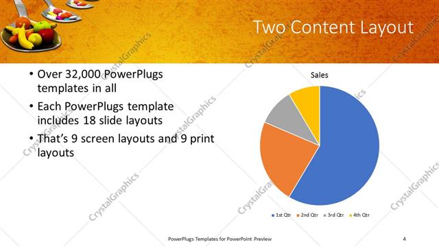 Two Content presentation slide layout