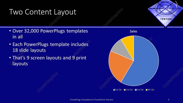 Two Content presentation slide layout