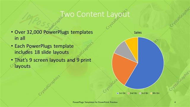Two Content presentation slide layout