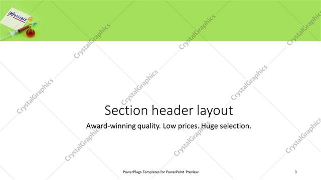 Section Header presentation slide layout