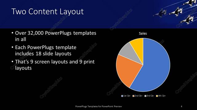 Two Content presentation slide layout