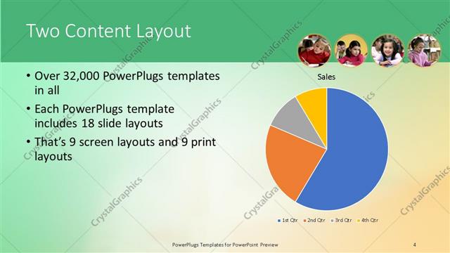 Two Content presentation slide layout