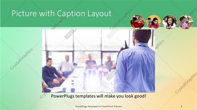 Picture with Caption presentation slide layout