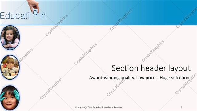 Section Header presentation slide layout