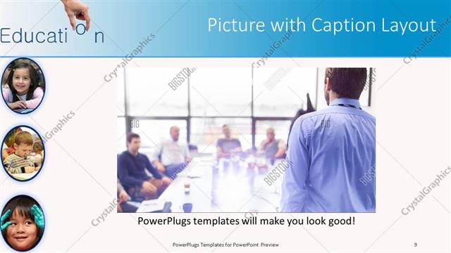 Picture with Caption presentation slide layout