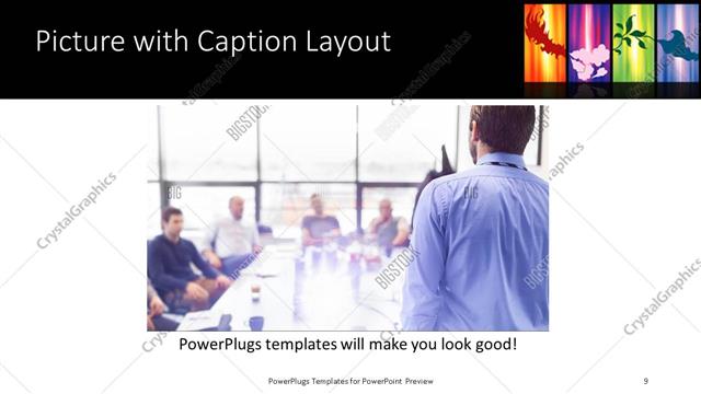 Picture with Caption presentation slide layout