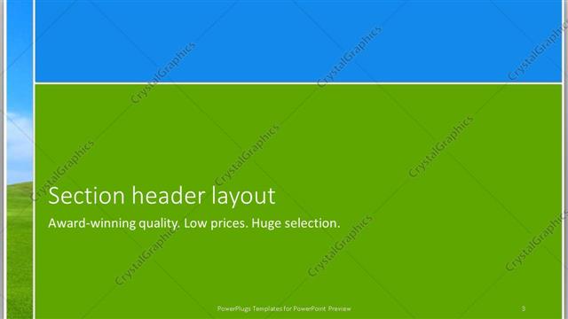 Section Header presentation slide layout