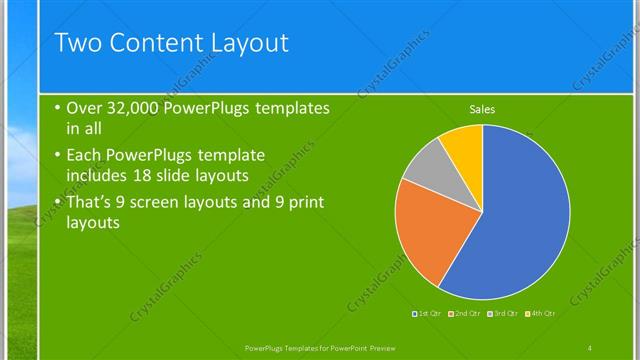 Two Content presentation slide layout