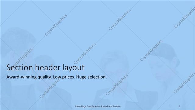 Section Header presentation slide layout