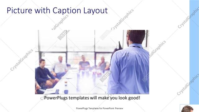 Picture with Caption presentation slide layout