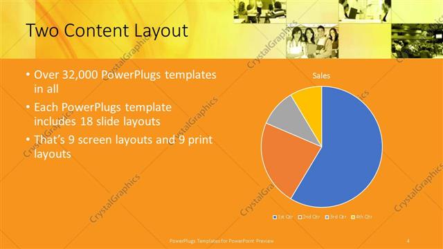 Two Content presentation slide layout