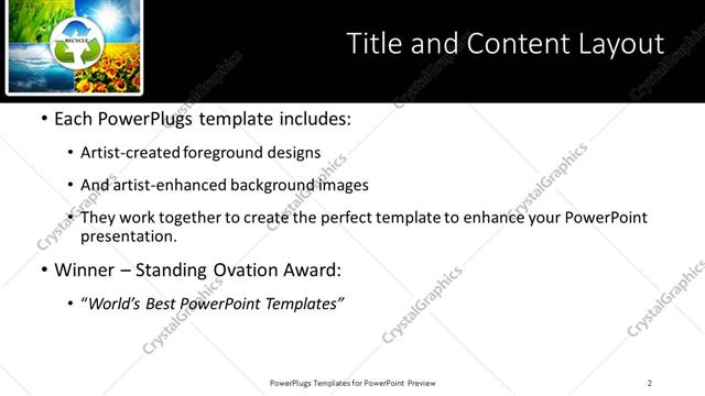 Title and Content presentation slide layout