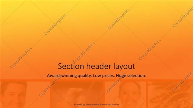 Section Header presentation slide layout