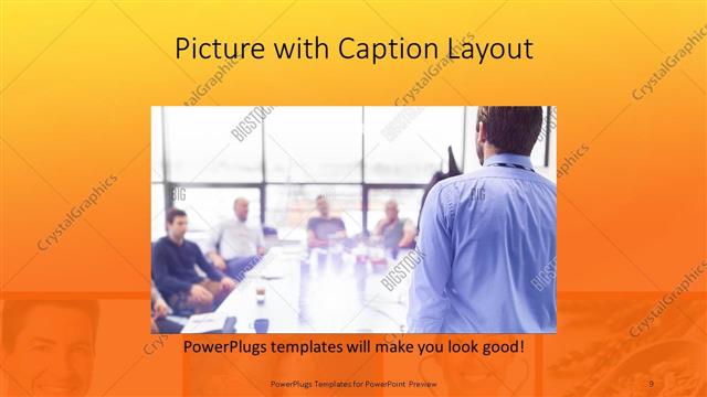 Picture with Caption presentation slide layout