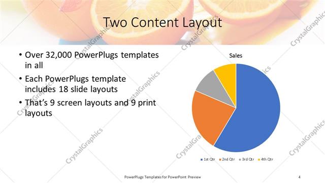 Two Content presentation slide layout