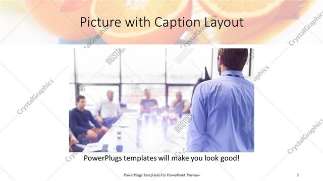 Picture with Caption presentation slide layout