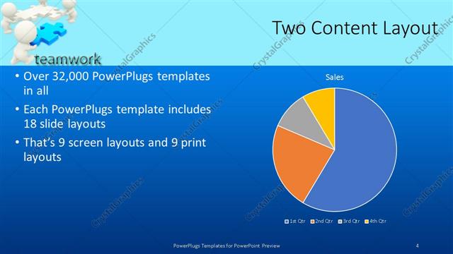 Two Content presentation slide layout