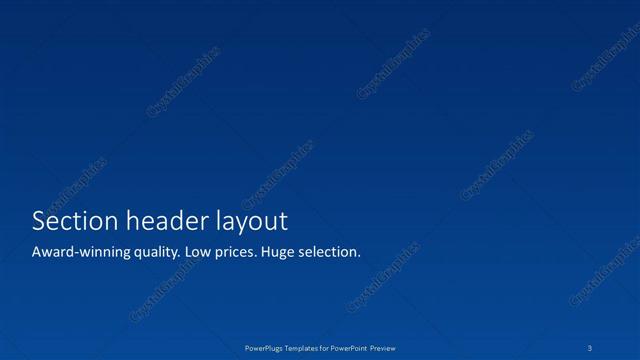 Section Header presentation slide layout