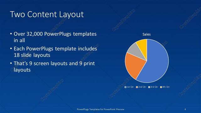 Two Content presentation slide layout