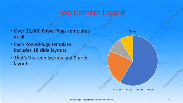 Two Content presentation slide layout