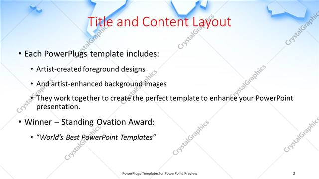 Title and Content presentation slide layout