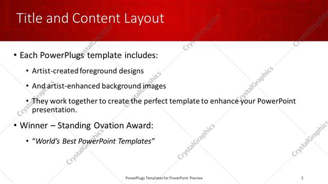 Title and Content presentation slide layout