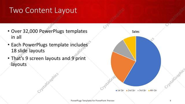 Two Content presentation slide layout